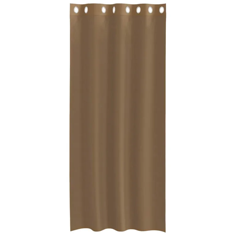 Voile kardinad koos rõngastihenditega 2 tk Helepruun - Image 4