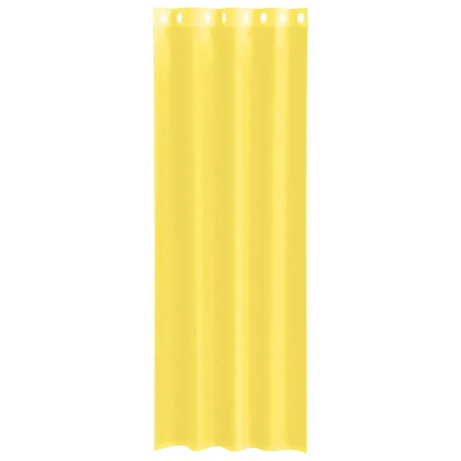 Voile kardinad koos rõngastihendiga 2 tk Kollane – 4