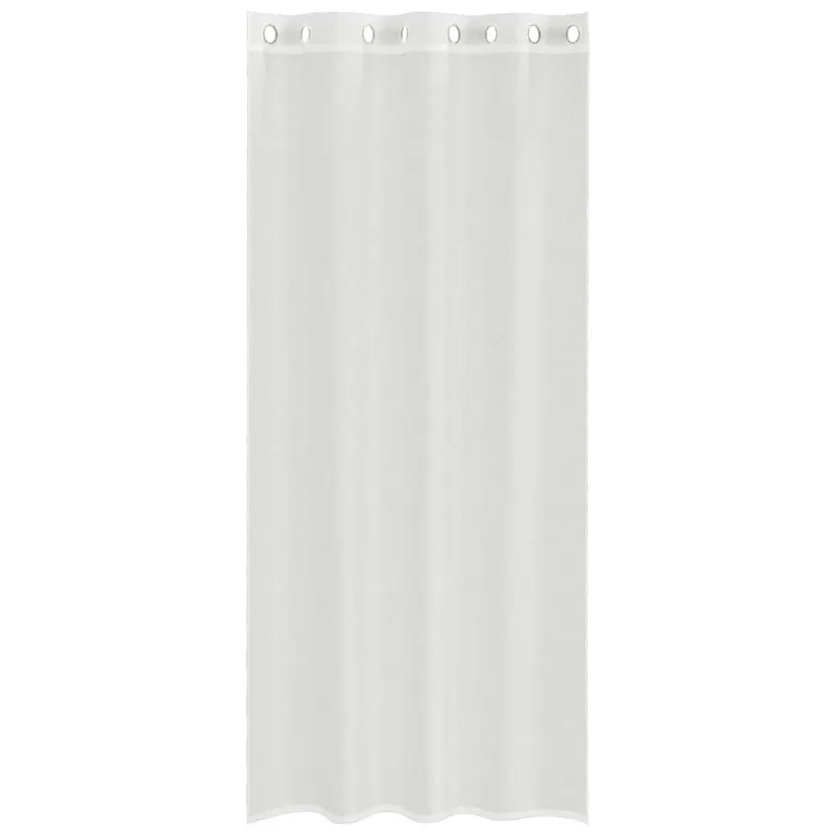 Voile kardinad koos rõngastihenditega 2 tk Valge - Image 4