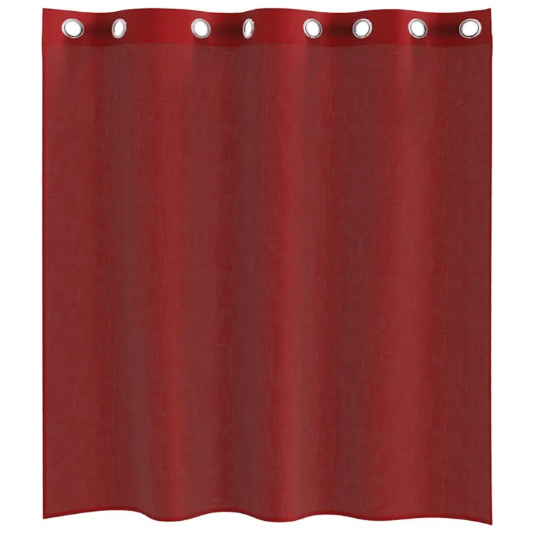 Voile kardinad koos rõngastega 2 tk Wine Red - Image 4