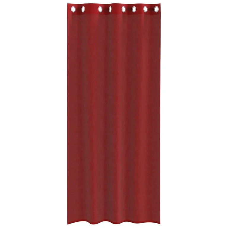 Voile kardinad koos rõngastega 2 tk Wine Red - Image 4