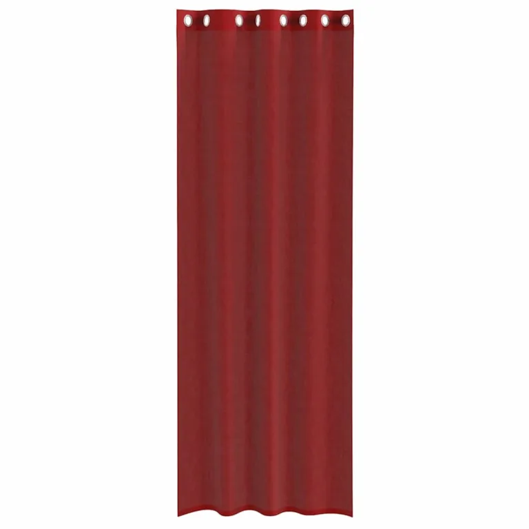Voile kardinad koos rõngastega 2 tk Wine Red - Image 4