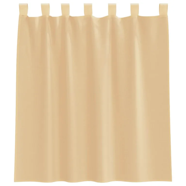 Voile kardinad varrastega taskutega 2 tk Liiv - Image 4