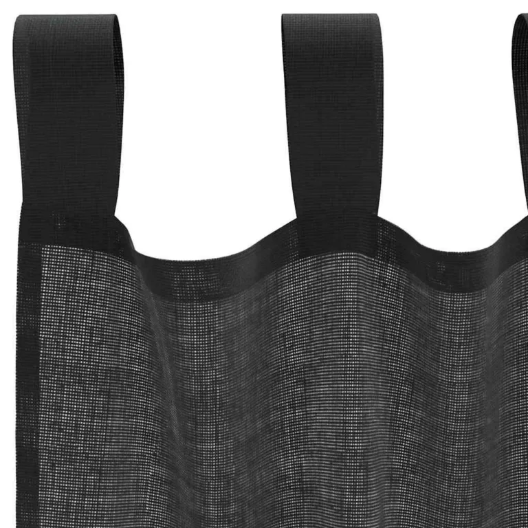 Voile Kardinad Tab Topiga 2 tk Must - Image 5