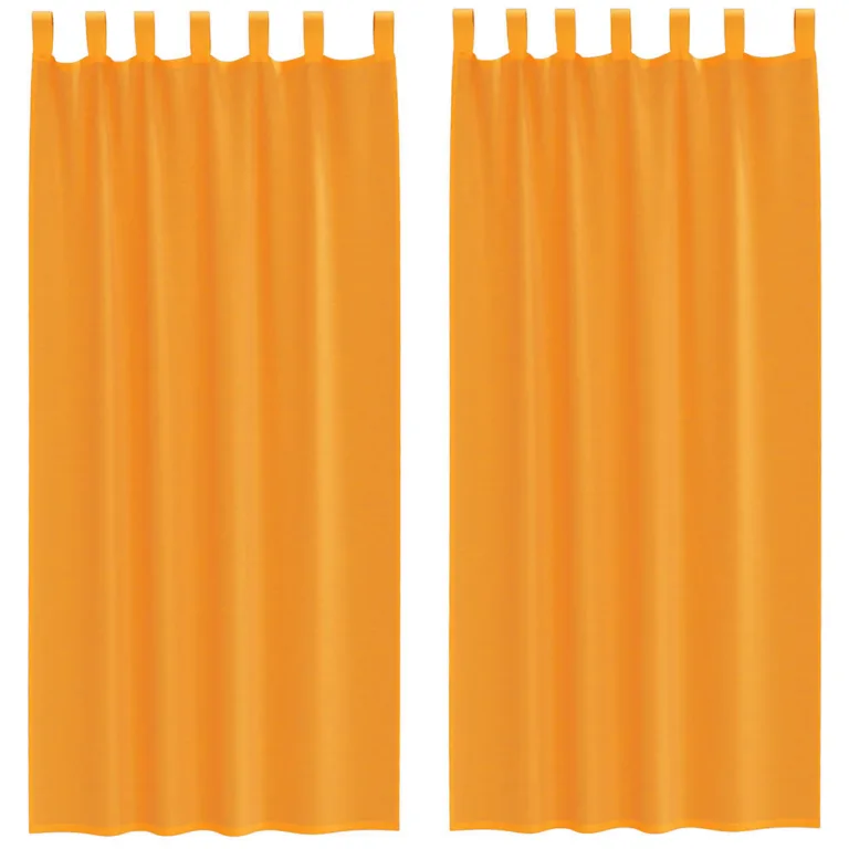 Aasadega Voile kardinad 2 tk Oranž 140x245 cm - Image 2