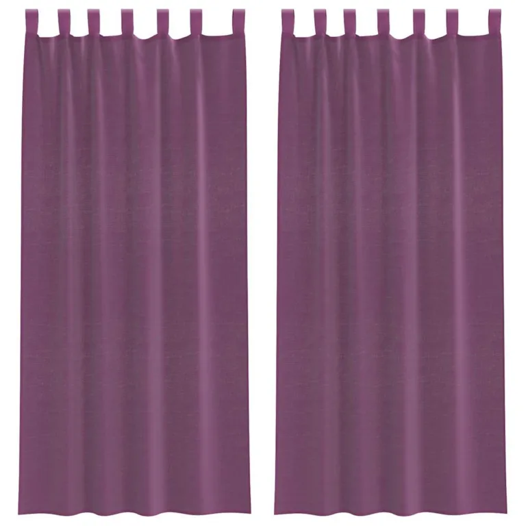 Aasadega Voile kardinad 2 tk Lilla 140x245 cm - Image 2