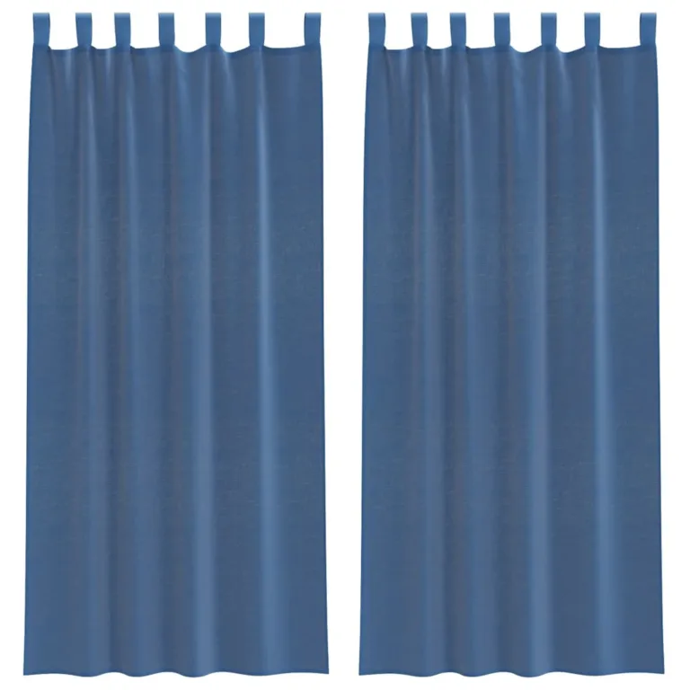 Aasadega Voile kardinad 2 tk Royal Blue 140x245 cm - Image 2
