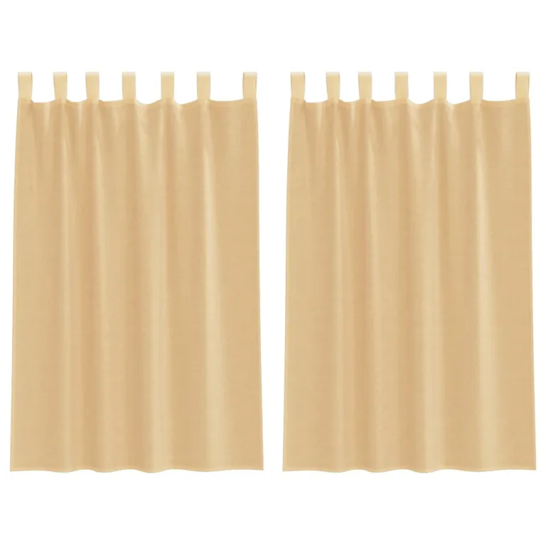 Aasadega Voile kardinad 2 tk Liiv 140x175 cm - Image 2