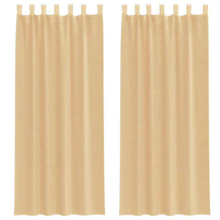 Aasadega Voile kardinad 2 tk Liiv 140x260 cm - Image 2