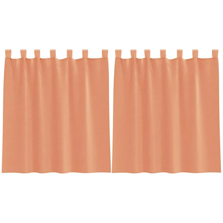 Aasadega Voile kardinad 2 tk terrakota 140x140 cm - Image 2