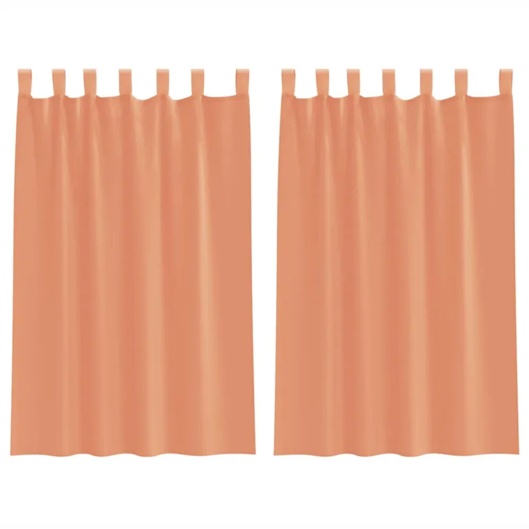 Aasadega Voile kardinad 2 tk terrakota 140x175 cm - Image 2