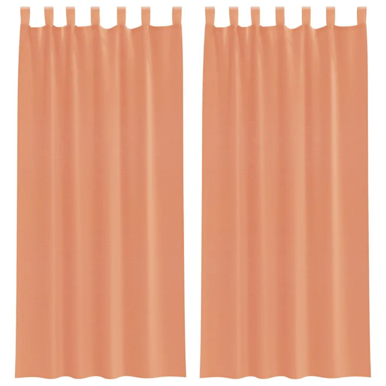 Aasadega Voile kardinad 2 tk terrakota 140x225 cm - Image 2