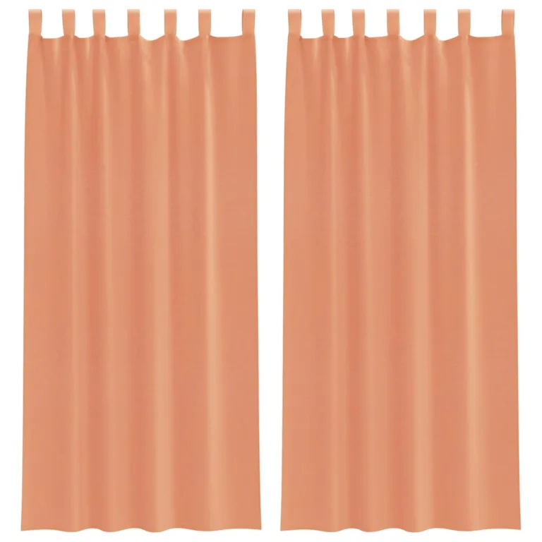 Aasadega Voile kardinad 2 tk terrakota 140x245 cm - Image 2