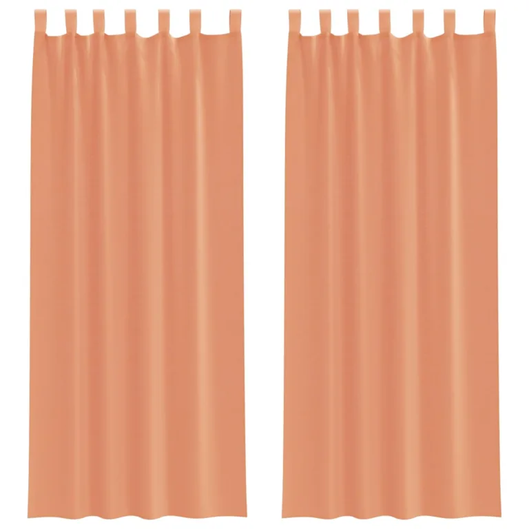 Aasadega Voile kardinad 2 tk terrakota 140x260 cm - Image 2