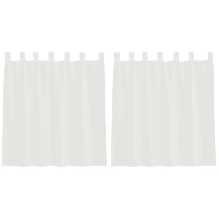 Aasadega Voile kardinad 2 tk valge 140x140 cm - Image 2