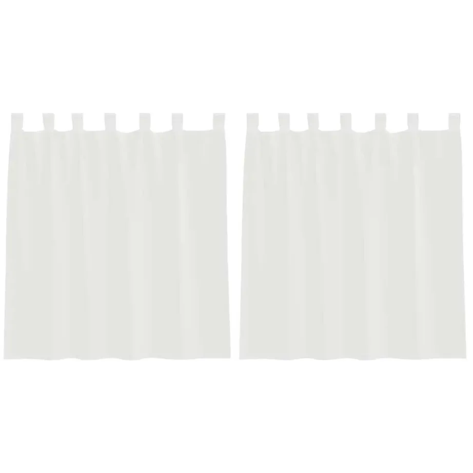 Aasadega Voile kardinad 2 tk valge 140×140 cm – 2