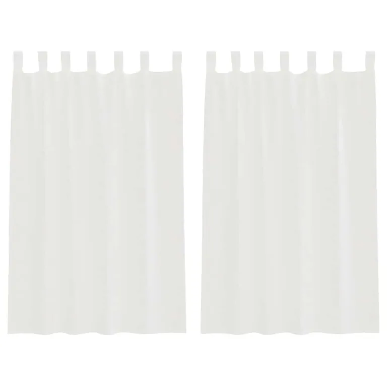 Aasadega Voile kardinad 2 tk valge 140x175 cm - Image 2