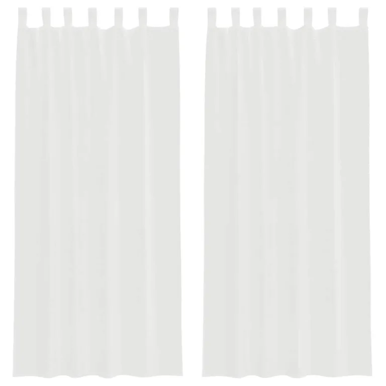 Aasadega Voile kardinad 2 tk valge 140x245 cm - Image 2
