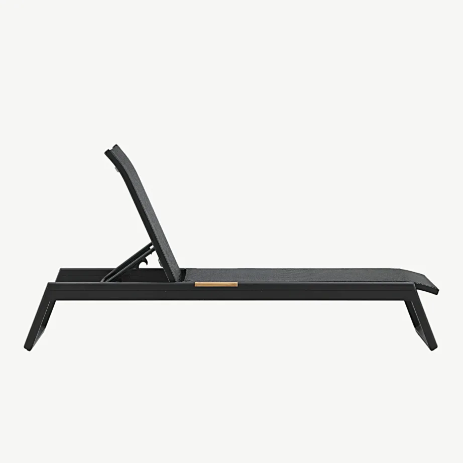 Reguleeritav must alumiiniumist päevitustool Mexico tiigipuudetailidega, 9294-408 – 4