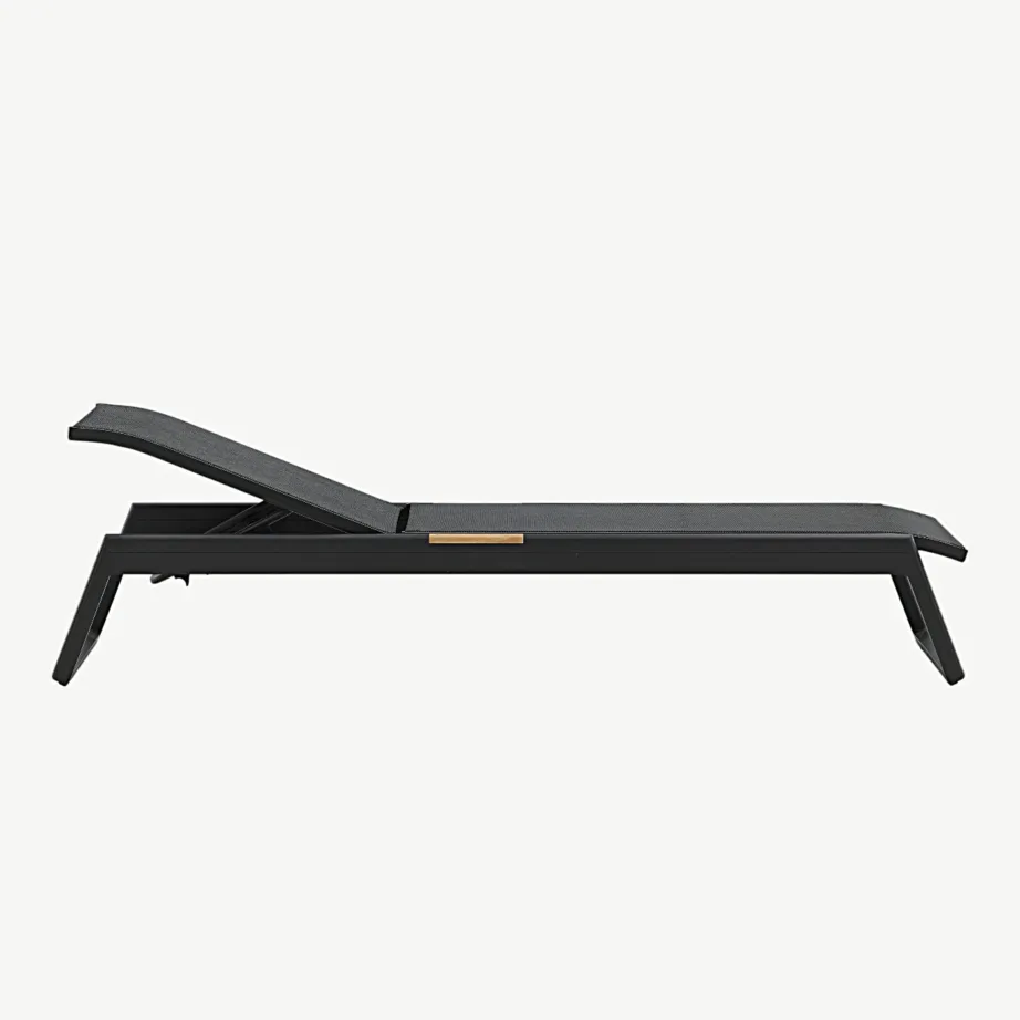 Reguleeritav must alumiiniumist päevitustool Mexico tiigipuudetailidega, 9294-408 – 7