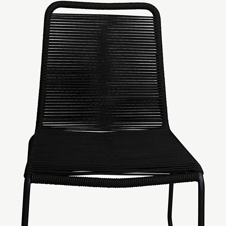 Denveri ristkülikukujuline must aiamööblikomplekt (WPC lauaplaat, 4 tooliga), GR21668 – 3