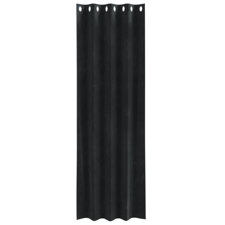 Mustad Kardinad Sisetugevdustega 2 tk Must Veluur
