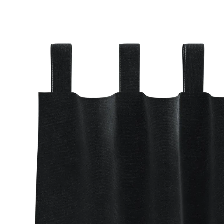 Mustad pimenduskardinad riputusloopidega 2tk Must samet
