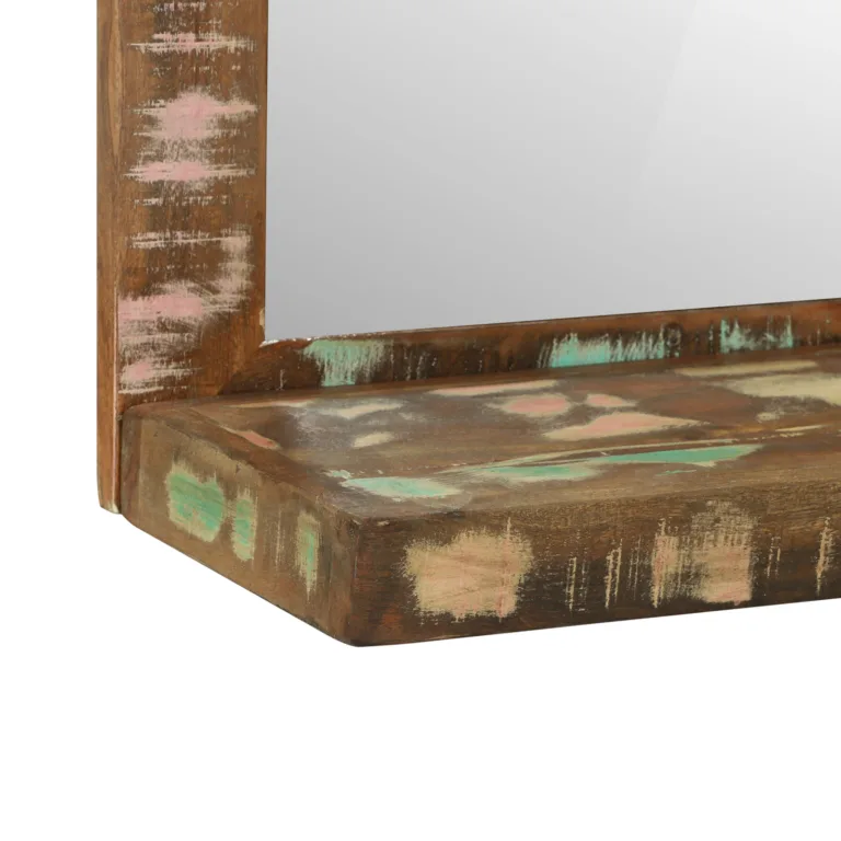 Vannitoa peegel 50x22x70 cm Tugev puidust taastatud