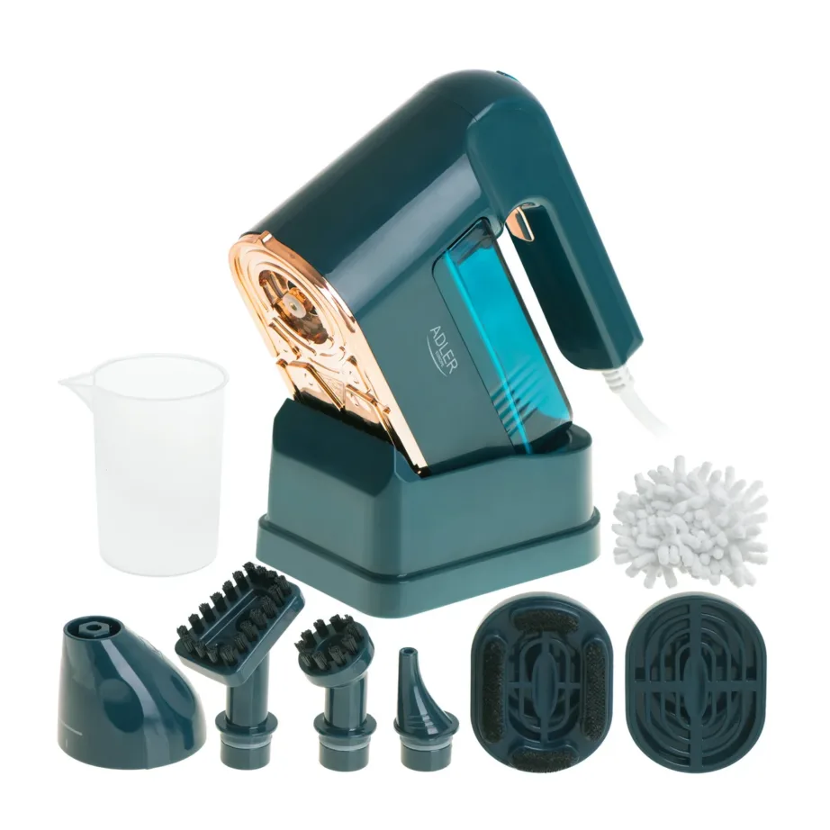 Adler AD 7050 roheline/sinine käeshoitav aurupuhasti 1200 W, 3,5 bar, 0,12 L veepaak – 4