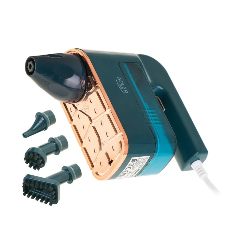 Adler AD 7050 roheline/sinine käeshoitav aurupuhasti 1200 W, 3,5 bar, 0,12 L veepaak – 7