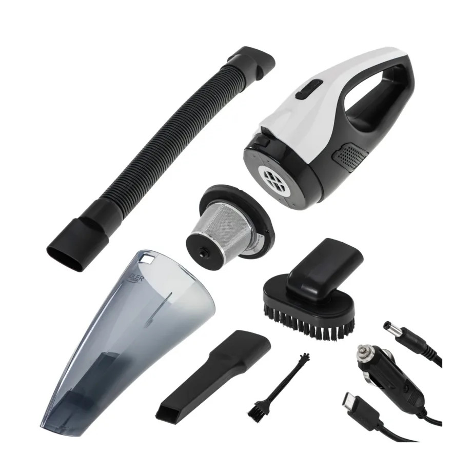 Adler AD 7059 valge/must aku ja 12V autotolmuimeja LED-valgusega – 14