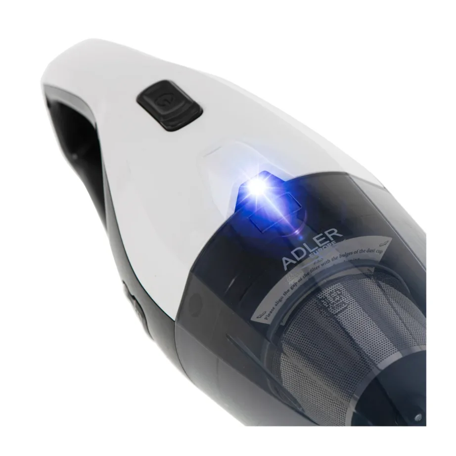 Adler AD 7059 valge/must aku ja 12V autotolmuimeja LED-valgusega – 2