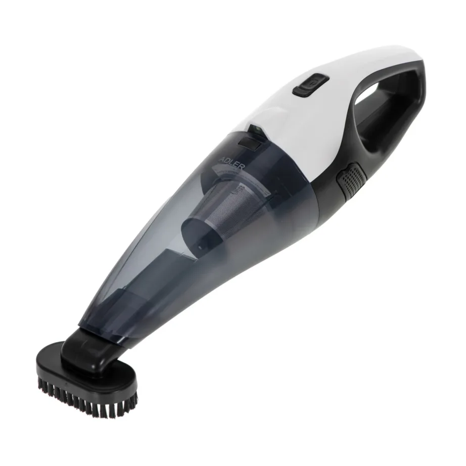 Adler AD 7059 valge/must aku ja 12V autotolmuimeja LED-valgusega – 7