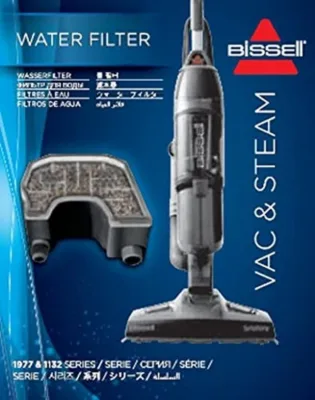 bissell vac steam veefilter ja tolmuimeja pakendil