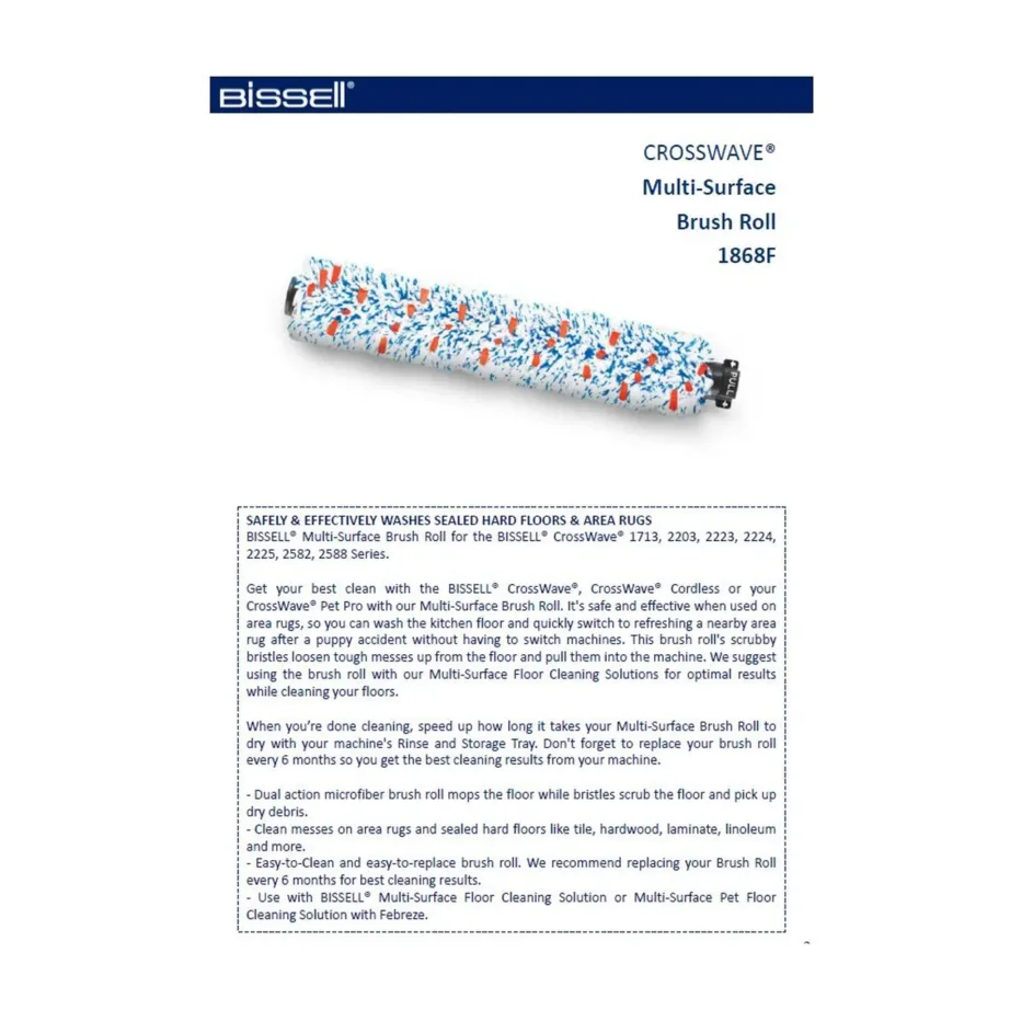 Bissell CrossWave Multi Surface 25,7 cm mikrokiud-harjarull kõvadele pindadele ja vaipadele – 2