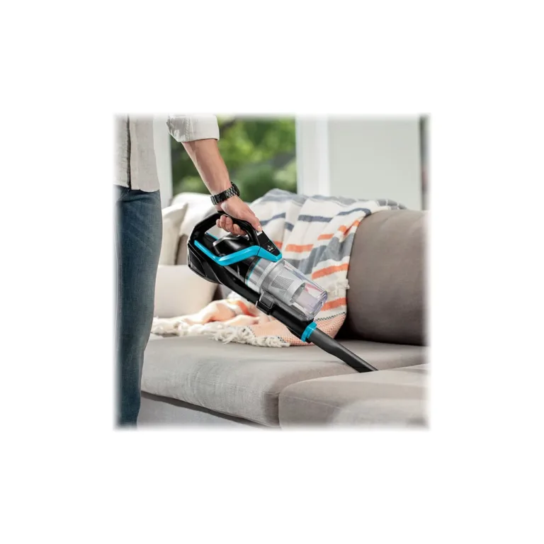 Bissell MultiReach Active tolmuimeja koos kitsa otsikuga seinal