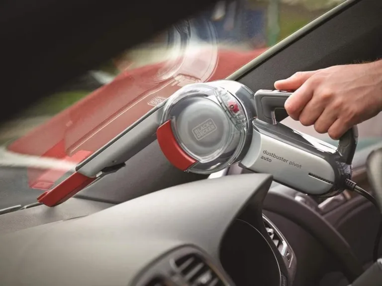 BLACK & DECKER tolmuimeja külgvaade, must hõbedane disain