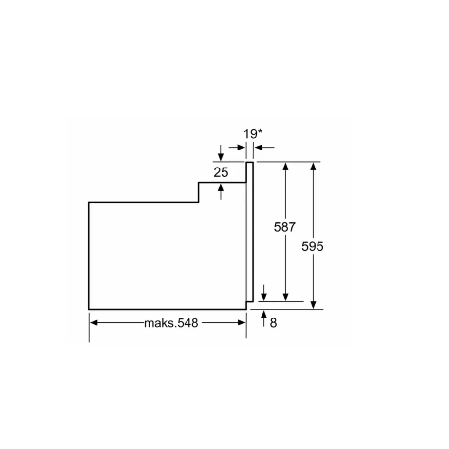 Bosch HBF133BA0 66 L must sisseehitatav elektriahi EcoClean puhastusega – 3