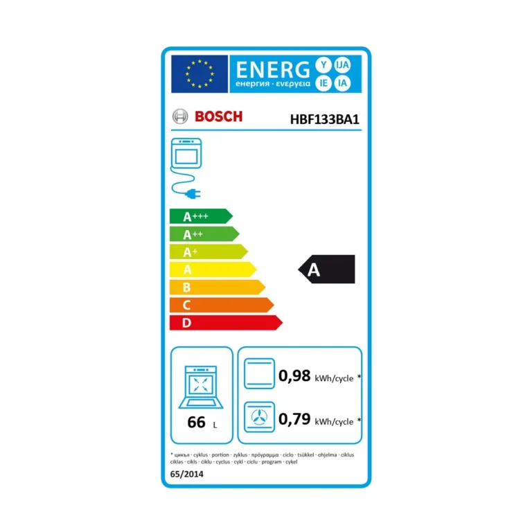 Bosch elektriline sisseehitatav ahi külgvaates avatud uksega