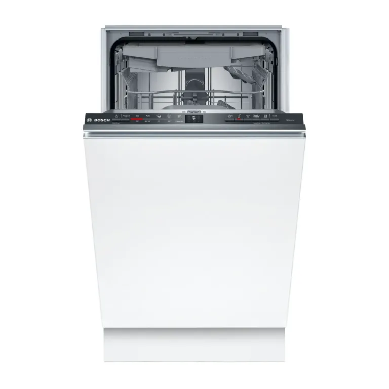 valge integreeritav nõudepesumasin 45 cm Bosch SPV2HMX42E eestvaade