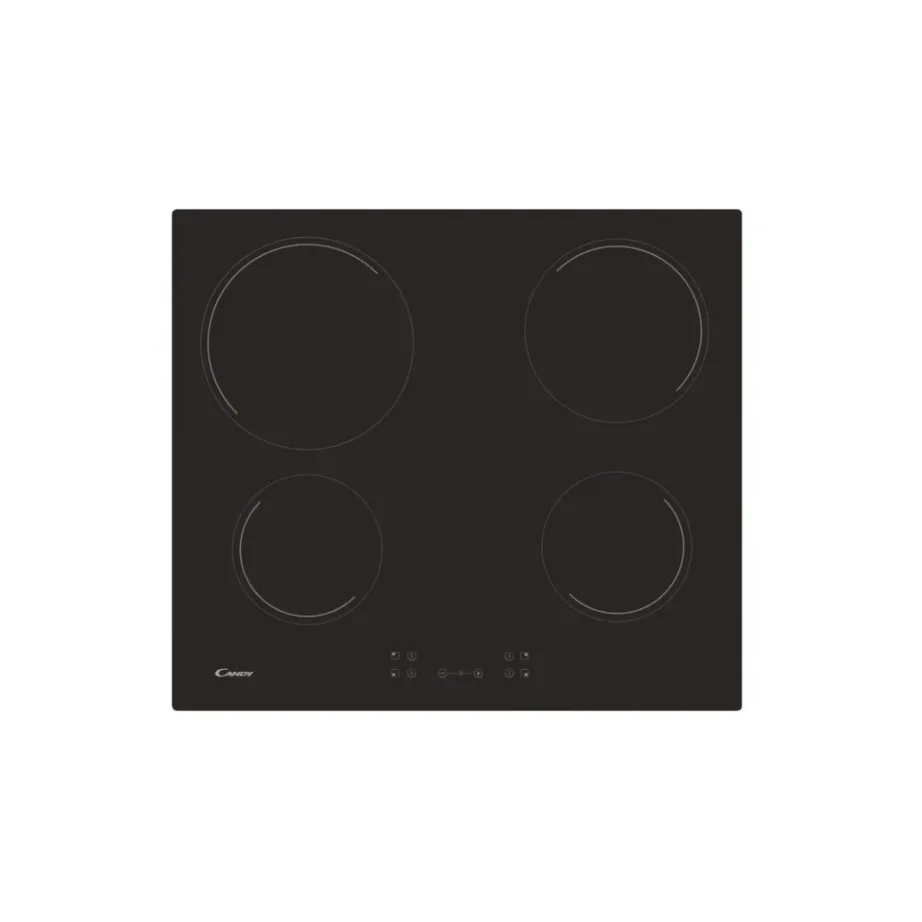 Candy CH64CCB/4U2 59 cm must klaaskeraamiline 4-tsooniline puutetundliku juhtimisega pliidiplaat