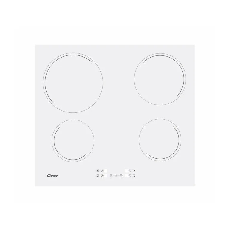 valge klaaskeraamiline pliidiplaat 4 tsooniga Candy CH64CCW