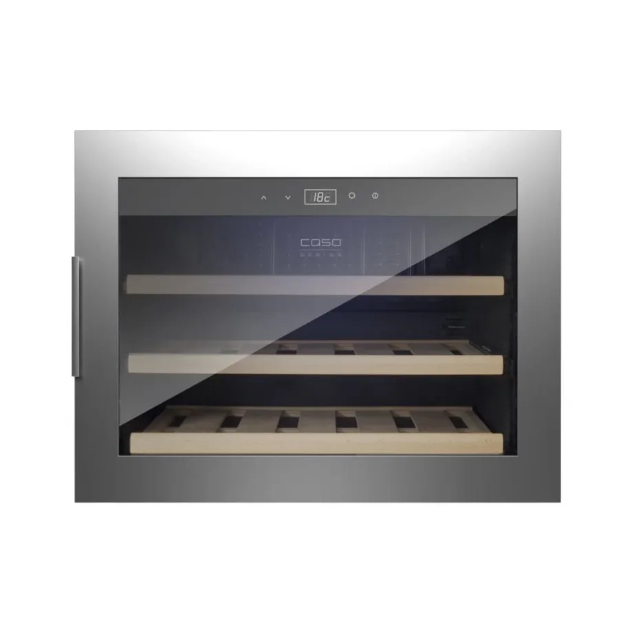 Caso WineSafe 18 EB 60 cm roostevabast terasest sisseehitatav veinijahuti, 1 tsoon, kuni 18 pudelile – 6
