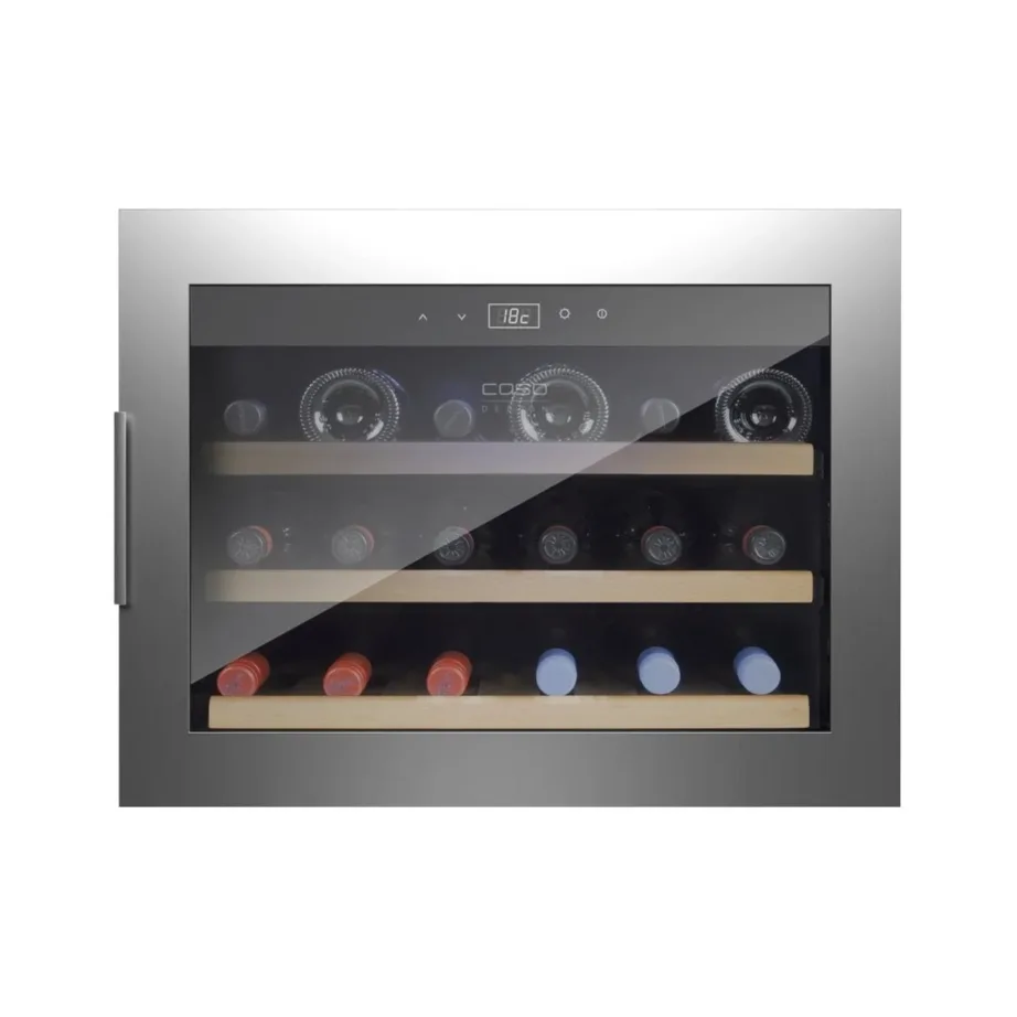 Caso WineSafe 18 EB 60 cm roostevabast terasest sisseehitatav veinijahuti, 1 tsoon, kuni 18 pudelile – 7