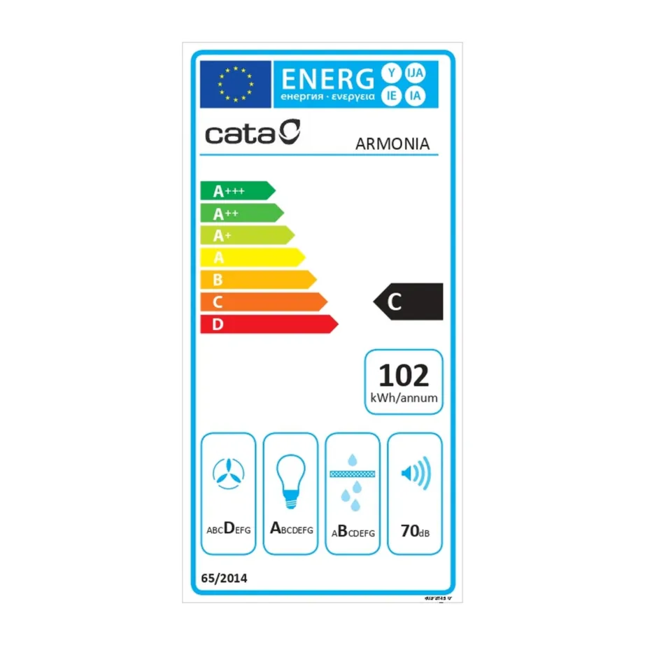 CATA ARMONIA 45 X roostevabast terasest integreeritav kubu mehaanilise juhtimisega 45 cm - 5