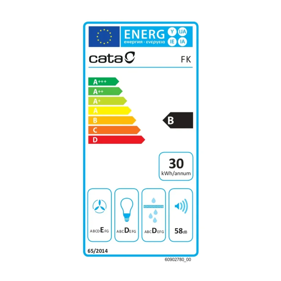 must köögikubu 60 cm CATA FK SLIM 6000 BK LED valgusti