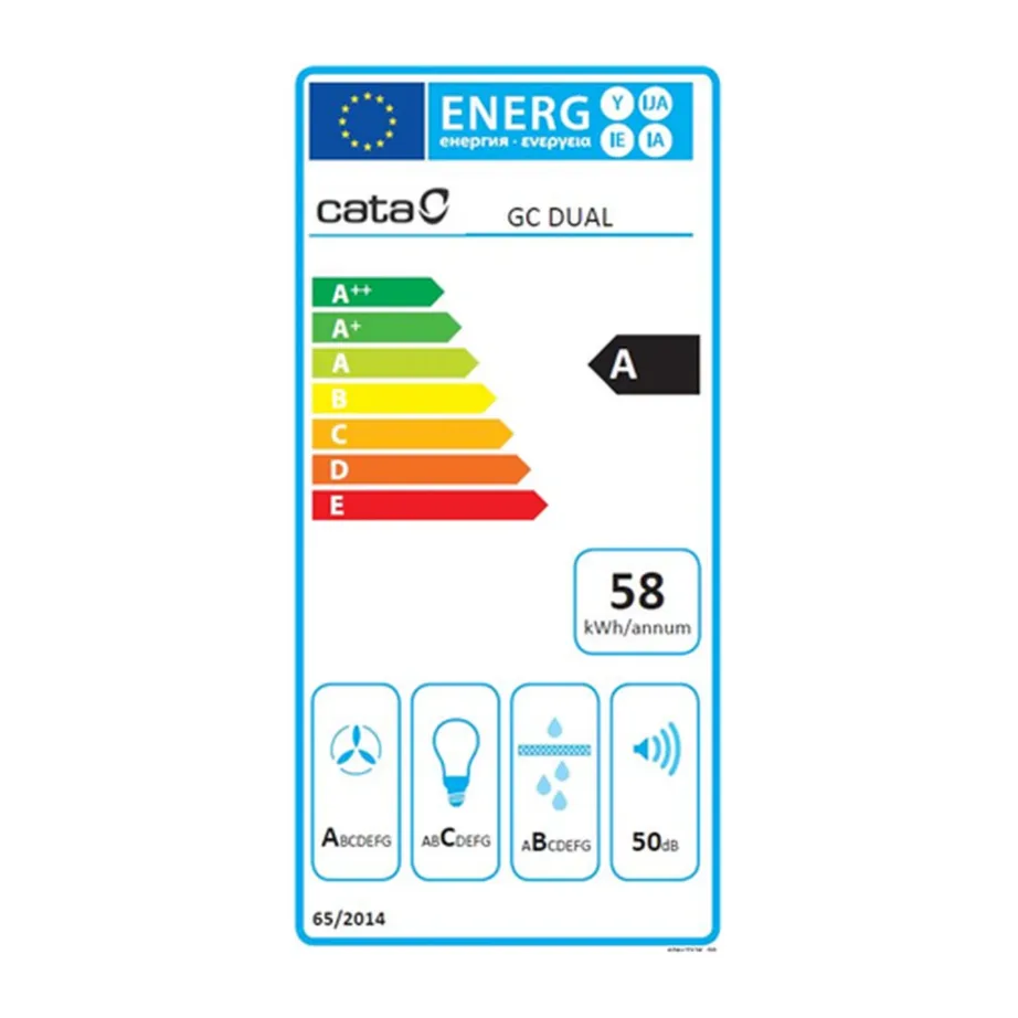 CATA GC DUAL A 45 XGBK 45 cm musta klaasiga integreeritav köögikubu LED-valgustusega – 9