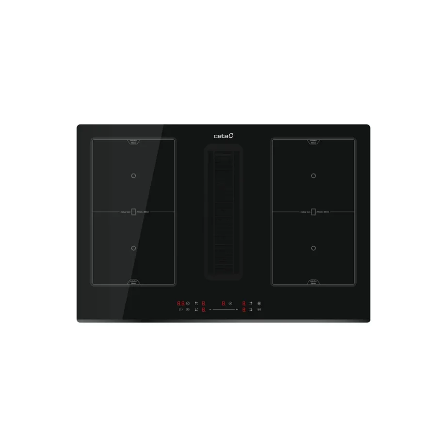 CATA IAS 7024 77 cm must induktsioonpliit integreeritud õhupuhastajaga, 4 keeduvälja