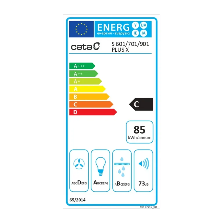 CATA S 901 PLUS X 90 cm roostevabast terasest seinakubu