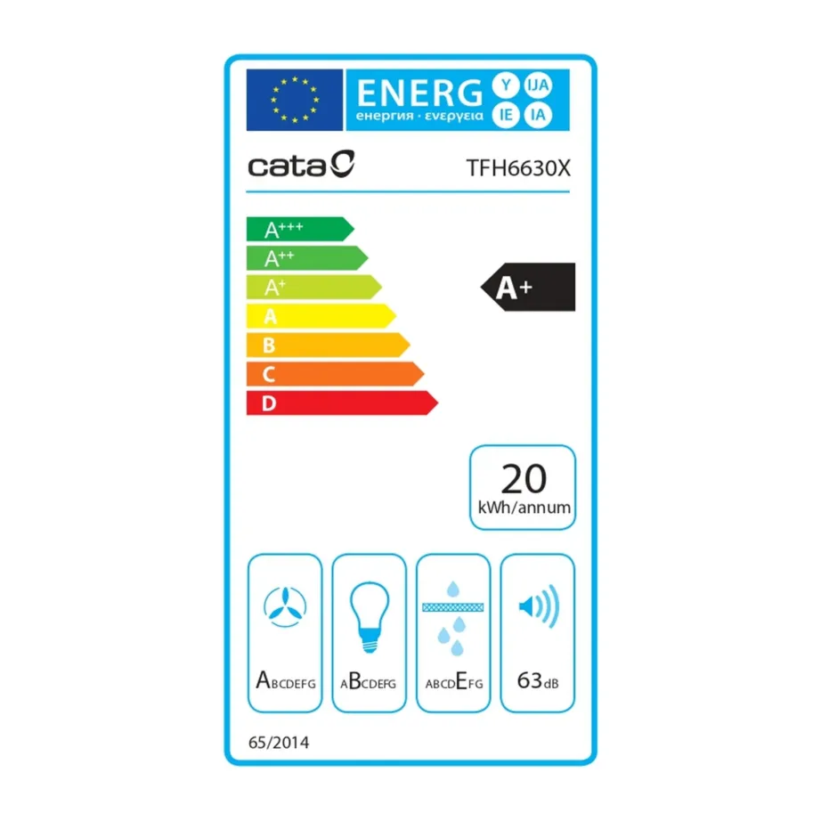 CATA TFH 6630 X/A 60 cm roostevabast terasest teleskoop õhupuhasti puutejuhtimise ja LED-valgustusega - 3